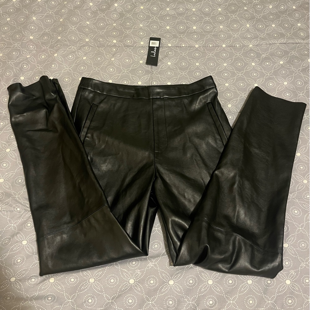 Lulu's Black Faux Leather Pants